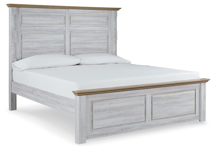 Haven Bay King Panel Bed with Mirrored Dresser, Chest and 2 Nightstands Factory Furniture Mattress & More - Online or In-Store at our Phillipsburg Location Serving Dayton, Eaton, and Greenville. Shop Now.