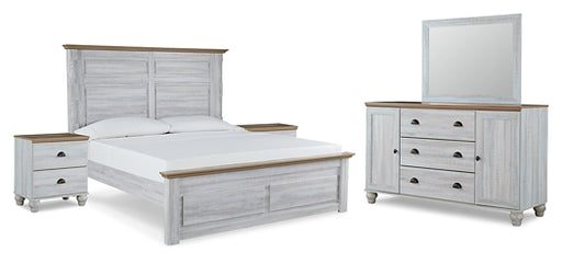 Haven Bay King Panel Bed with Mirrored Dresser and 2 Nightstands Factory Furniture Mattress & More - Online or In-Store at our Phillipsburg Location Serving Dayton, Eaton, and Greenville. Shop Now.
