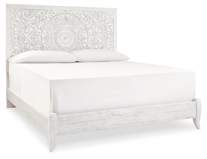 Paxberry King Panel Bed with Mirrored Dresser and Chest Factory Furniture Mattress & More - Online or In-Store at our Phillipsburg Location Serving Dayton, Eaton, and Greenville. Shop Now.