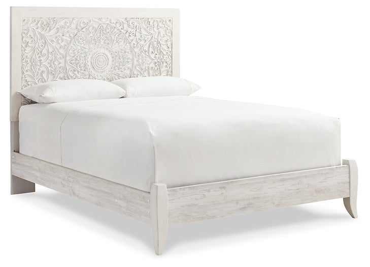 Paxberry Queen Panel Bed with Mirrored Dresser Factory Furniture Mattress & More - Online or In-Store at our Phillipsburg Location Serving Dayton, Eaton, and Greenville. Shop Now.