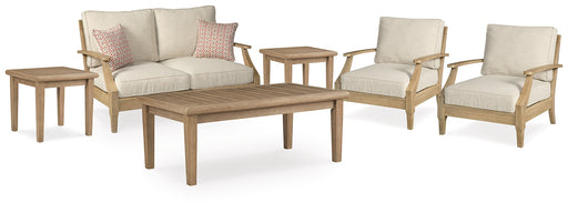 Clare View Outdoor Loveseat and 2 Lounge Chairs with Coffee Table and 2 End Tables Factory Furniture Mattress & More - Online or In-Store at our Phillipsburg Location Serving Dayton, Eaton, and Greenville. Shop Now.