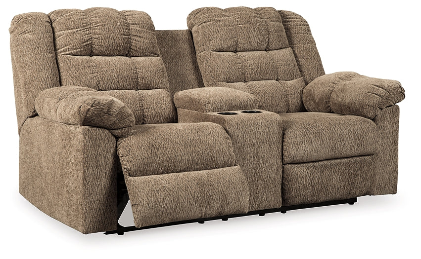 Workhorse DBL Rec Loveseat w/Console Factory Furniture Mattress & More - Online or In-Store at our Phillipsburg Location Serving Dayton, Eaton, and Greenville. Shop Now.