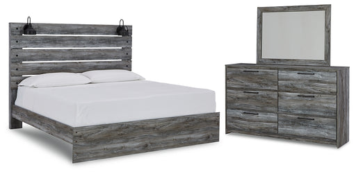 Baystorm King Panel Bed with Mirrored Dresser Factory Furniture Mattress & More - Online or In-Store at our Phillipsburg Location Serving Dayton, Eaton, and Greenville. Shop Now.
