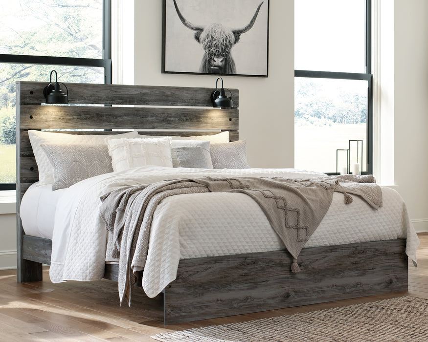 Baystorm King Panel Bed with Mirrored Dresser Factory Furniture Mattress & More - Online or In-Store at our Phillipsburg Location Serving Dayton, Eaton, and Greenville. Shop Now.