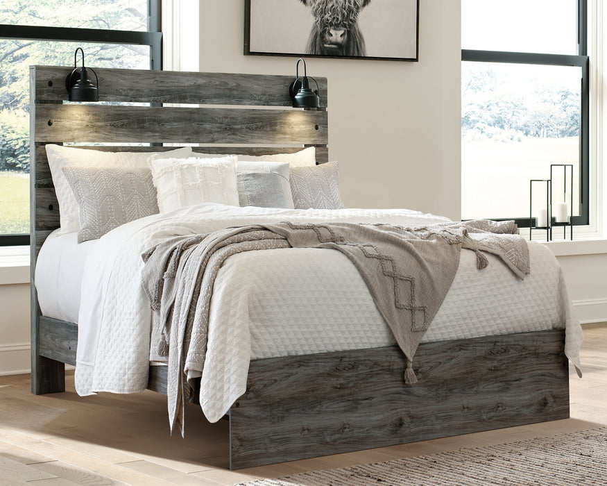 Baystorm Queen Panel Bed with Mirrored Dresser, Chest and Nightstand Factory Furniture Mattress & More - Online or In-Store at our Phillipsburg Location Serving Dayton, Eaton, and Greenville. Shop Now.