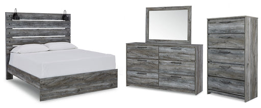 Baystorm Queen Panel Bed with Mirrored Dresser and Chest Factory Furniture Mattress & More - Online or In-Store at our Phillipsburg Location Serving Dayton, Eaton, and Greenville. Shop Now.