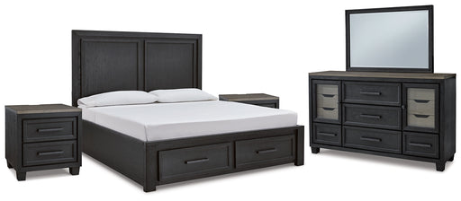 Foyland Queen Panel Storage Bed with Mirrored Dresser and 2 Nightstands Factory Furniture Mattress & More - Online or In-Store at our Phillipsburg Location Serving Dayton, Eaton, and Greenville. Shop Now.