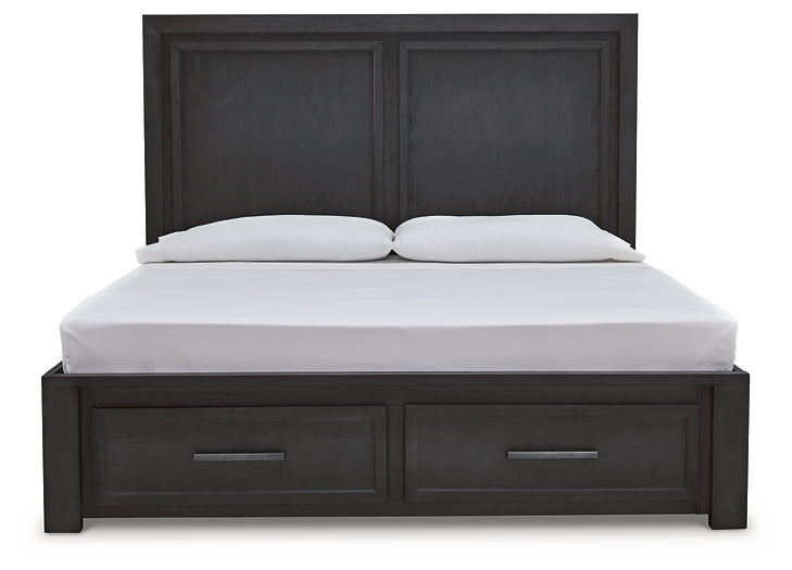 Foyland King Panel Storage Bed with Mirrored Dresser, Chest and 2 Nightstands Factory Furniture Mattress & More - Online or In-Store at our Phillipsburg Location Serving Dayton, Eaton, and Greenville. Shop Now.