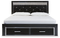 Kaydell King Upholstered Panel Storage Platform Bed with Mirrored Dresser and 2 Nightstands Factory Furniture Mattress & More - Online or In-Store at our Phillipsburg Location Serving Dayton, Eaton, and Greenville. Shop Now.