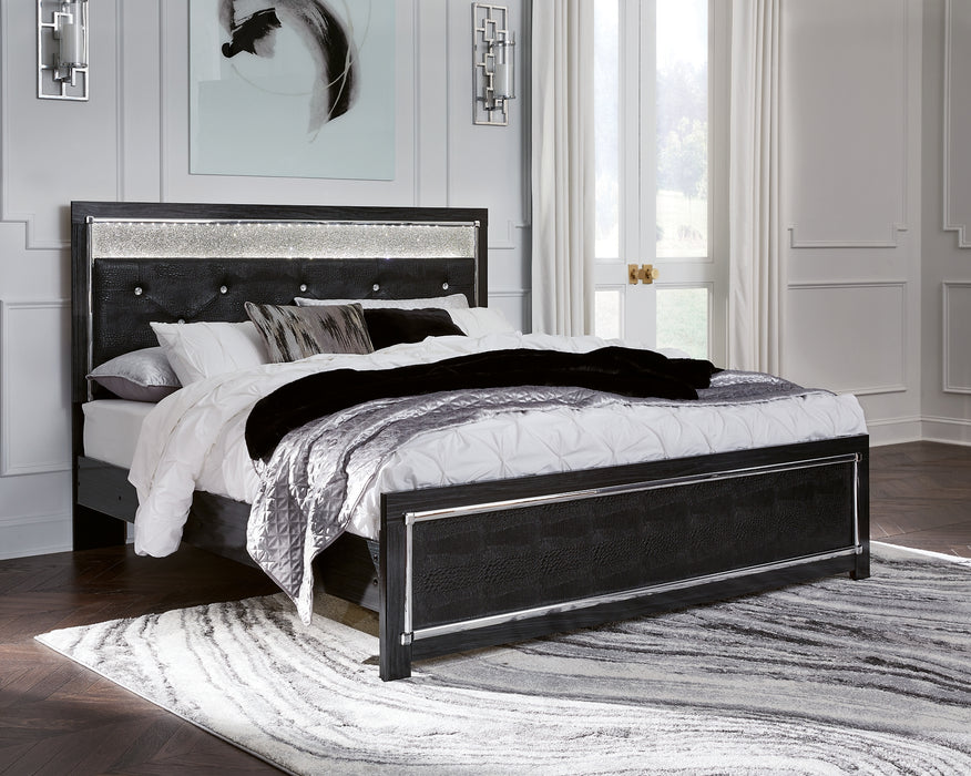Kaydell King Upholstered Panel Platform Bed with Mirrored Dresser and 2 Nightstands Factory Furniture Mattress & More - Online or In-Store at our Phillipsburg Location Serving Dayton, Eaton, and Greenville. Shop Now.