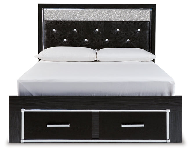 Kaydell Queen Upholstered Panel Storage Bed with Mirrored Dresser and Chest Factory Furniture Mattress & More - Online or In-Store at our Phillipsburg Location Serving Dayton, Eaton, and Greenville. Shop Now.