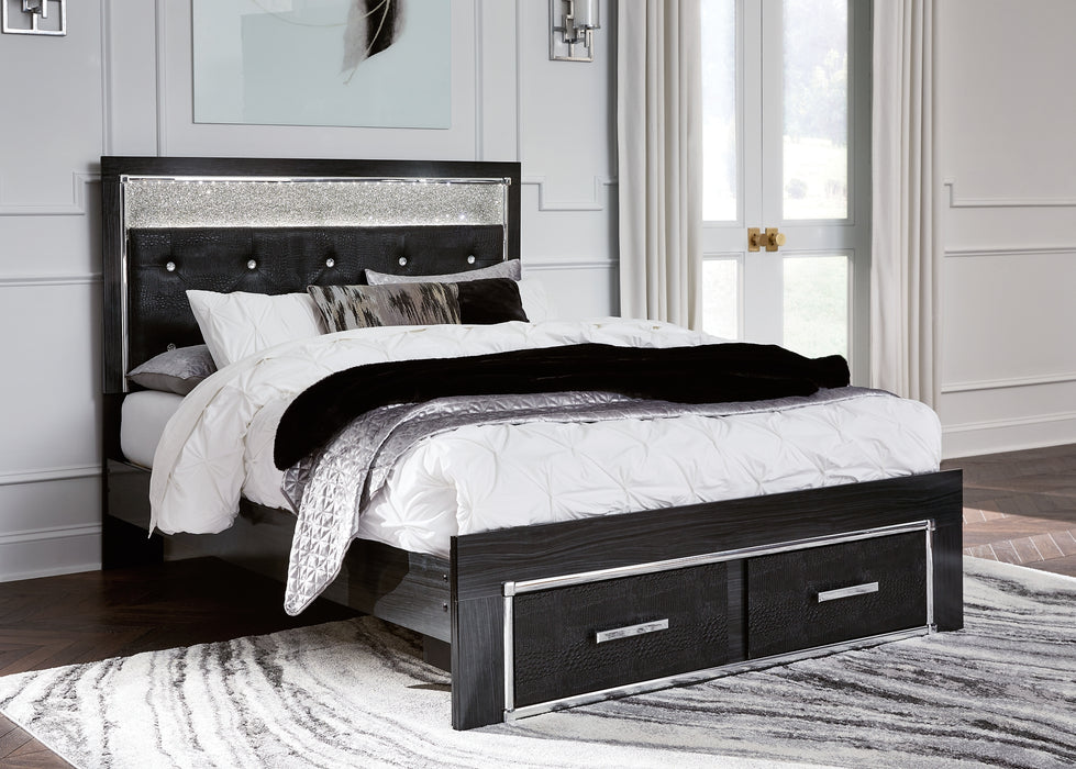 Kaydell Queen Upholstered Panel Storage Bed with Mirrored Dresser and Chest Factory Furniture Mattress & More - Online or In-Store at our Phillipsburg Location Serving Dayton, Eaton, and Greenville. Shop Now.