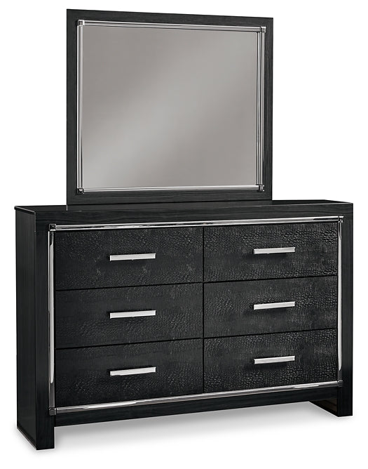 Kaydell Queen Upholstered Panel Storage Bed with Mirrored Dresser, Chest and Nightstand Factory Furniture Mattress & More - Online or In-Store at our Phillipsburg Location Serving Dayton, Eaton, and Greenville. Shop Now.