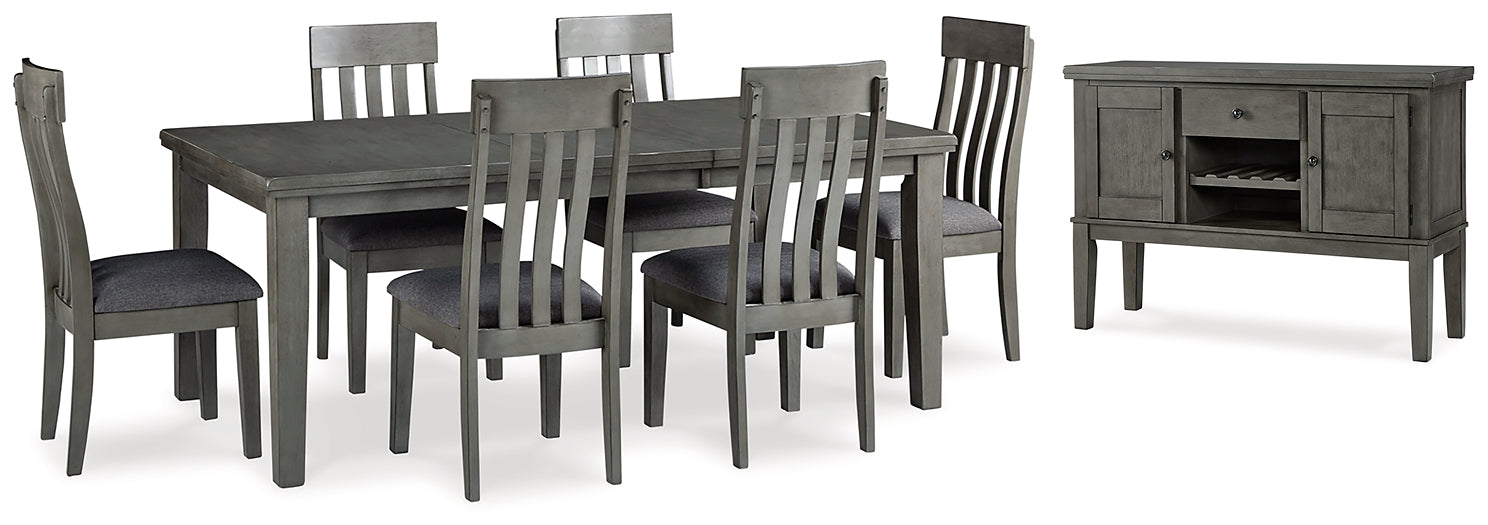 Hallanden Dining Table and 6 Chairs with Storage Factory Furniture Mattress & More - Online or In-Store at our Phillipsburg Location Serving Dayton, Eaton, and Greenville. Shop Now.
