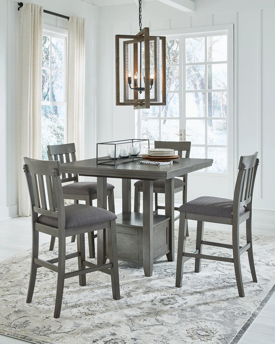 Hallanden Counter Height Dining Table and 4 Barstools with Storage Factory Furniture Mattress & More - Online or In-Store at our Phillipsburg Location Serving Dayton, Eaton, and Greenville. Shop Now.
