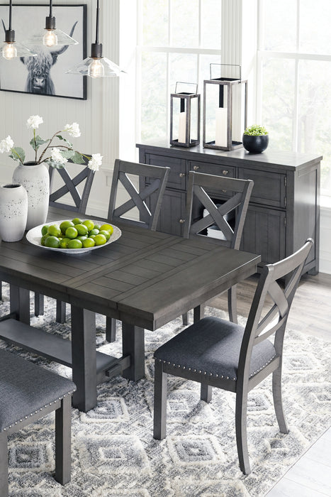 Myshanna Dining Table and 8 Chairs with Storage Factory Furniture Mattress & More - Online or In-Store at our Phillipsburg Location Serving Dayton, Eaton, and Greenville. Shop Now.