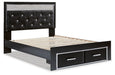 Kaydell Queen Upholstered Panel Storage Platform Bed with Mirrored Dresser and 2 Nightstands Factory Furniture Mattress & More - Online or In-Store at our Phillipsburg Location Serving Dayton, Eaton, and Greenville. Shop Now.