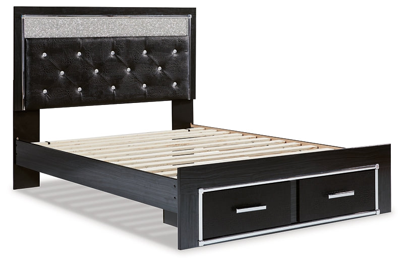 Kaydell Queen Upholstered Panel Storage Platform Bed with Mirrored Dresser Factory Furniture Mattress & More - Online or In-Store at our Phillipsburg Location Serving Dayton, Eaton, and Greenville. Shop Now.