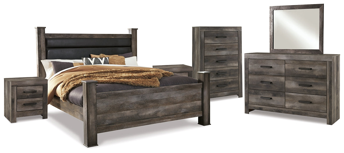 Wynnlow King Poster Bed with Mirrored Dresser and 2 Nightstands Factory Furniture Mattress & More - Online or In-Store at our Phillipsburg Location Serving Dayton, Eaton, and Greenville. Shop Now.