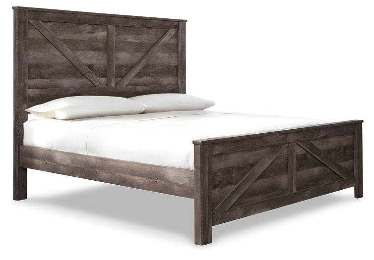 Wynnlow King Crossbuck Panel Bed with Mirrored Dresser and 2 Nightstands Factory Furniture Mattress & More - Online or In-Store at our Phillipsburg Location Serving Dayton, Eaton, and Greenville. Shop Now.