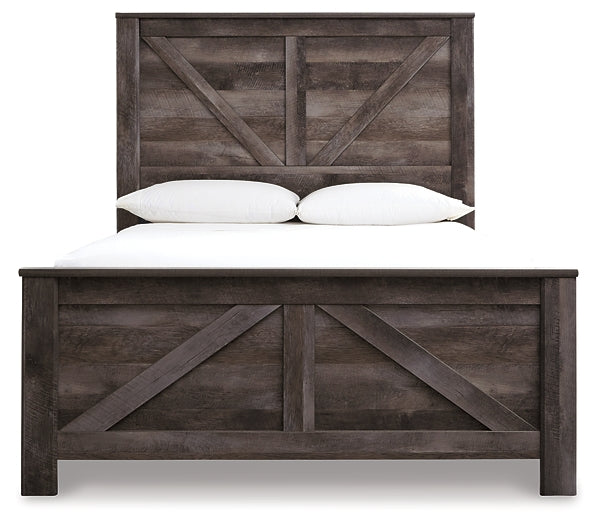 Wynnlow Queen Crossbuck Panel Bed with Mirrored Dresser, Chest and 2 Nightstands Factory Furniture Mattress & More - Online or In-Store at our Phillipsburg Location Serving Dayton, Eaton, and Greenville. Shop Now.