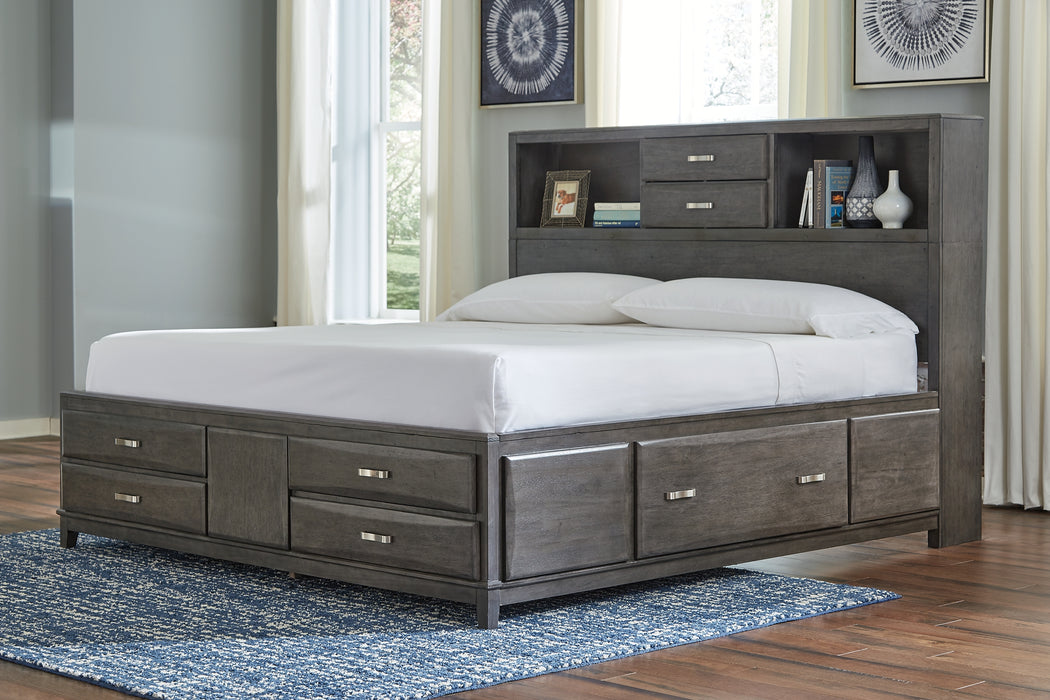 Caitbrook Queen Storage Bed with 8 Drawers with Dresser and Chest Factory Furniture Mattress & More - Online or In-Store at our Phillipsburg Location Serving Dayton, Eaton, and Greenville. Shop Now.