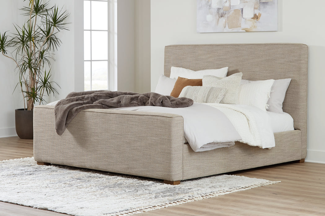 Dakmore Queen Upholstered Bed with Mirrored Dresser and 2 Nightstands Factory Furniture Mattress & More - Online or In-Store at our Phillipsburg Location Serving Dayton, Eaton, and Greenville. Shop Now.