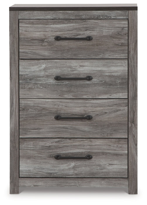 Bronyan Queen Panel Bed with Mirrored Dresser and 2 Nightstands